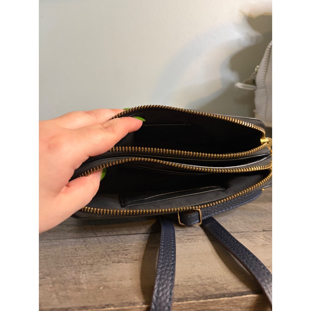 Coach Kira Crossbody Bag Black Pebbled Leather Gold Hardware - Picture 6 of 8